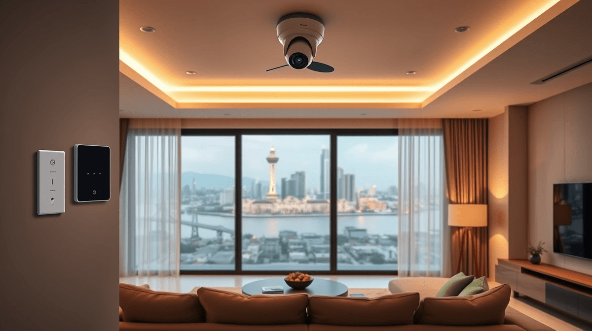 Lắp đặt nhà thông minh Aqara tại căn hộ TP.HCM - toàn cảnh phòng khách hiện đại
