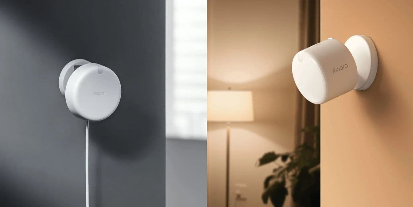 So sánh cảm biến hiện diện Aqara FP2 và FP300 — mmWave presence sensor